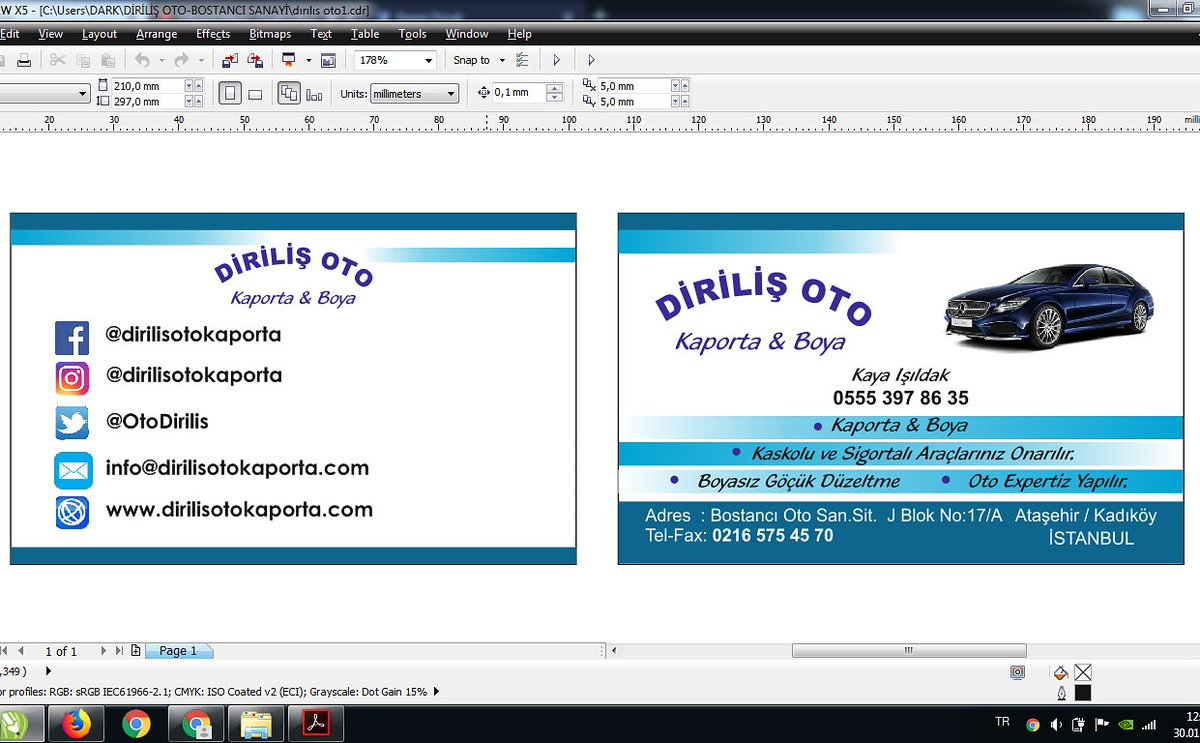 Kartvizit tasarımlarından 📎📁📄 #drk #drkreklam #drkreklamorganizasyon #matbaa #baski #kartvizit #brosur #magnet #fatura #irsaliye #tanitim #reklam