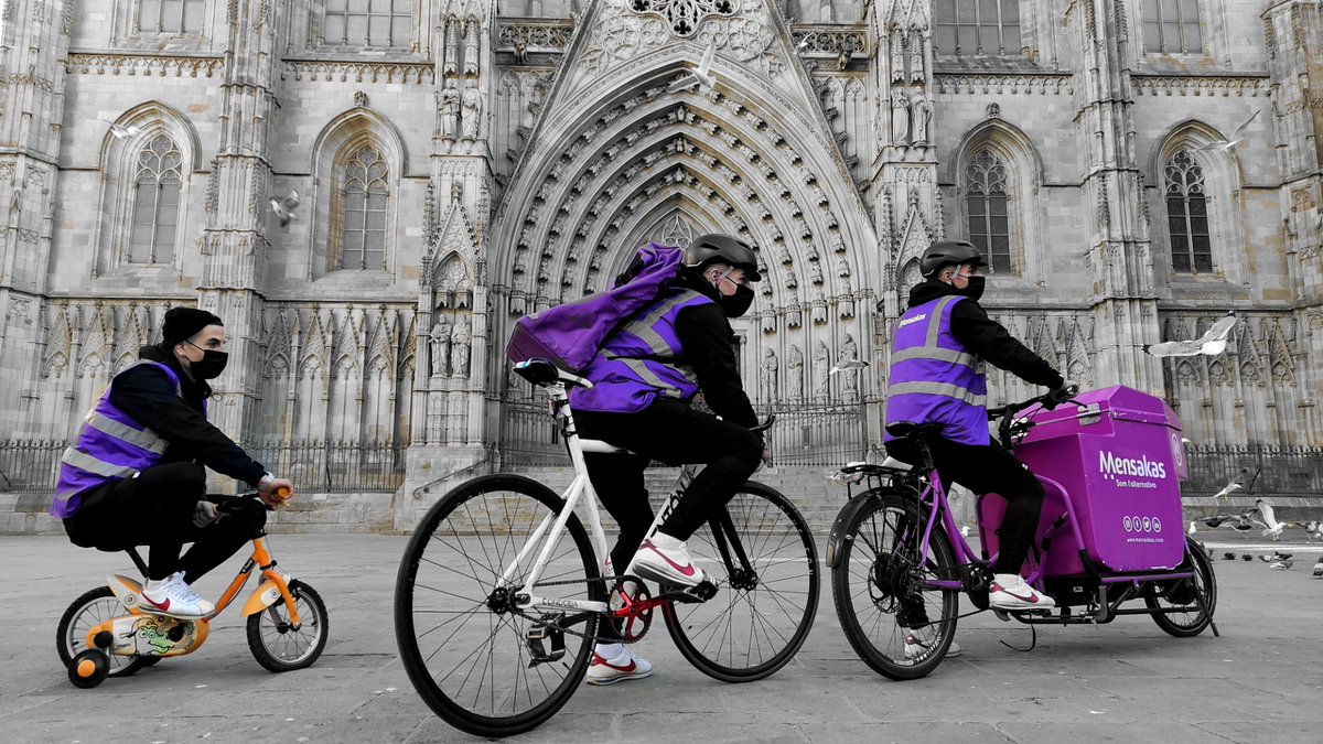 MensakasApp's tweet photo. π±Mensakas creixent als carrersπ¦΅
#darwinlife #mensakas #missatgers #cargobike #punk #sostenibilidad #consumelocal #consumresponsable #economiasolidaria #rideordie #proximitat #dretslaborals #somlalternativa #evolution #riders #2021 #coopcycle #pedidosonline #familia #lastmile https://t.co/LMSHlrMT93