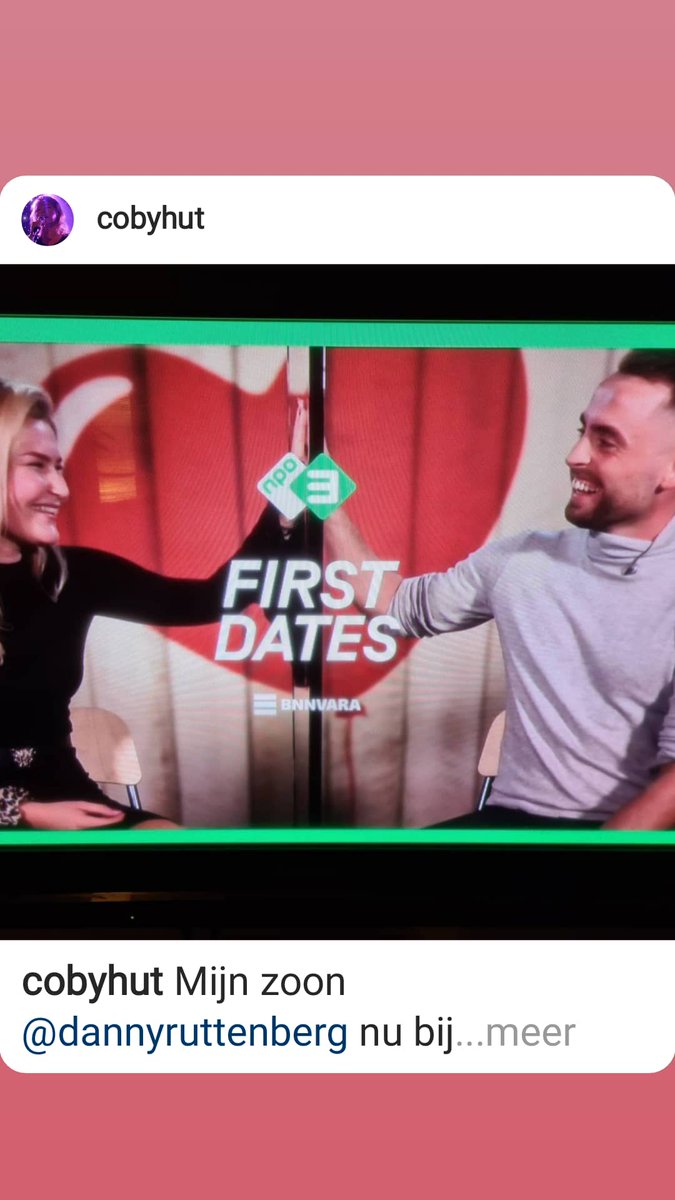 mothercoby's tweet photo. Mijn zoon Danny bij First Dates nu! https://t.co/WVJAa53TVY