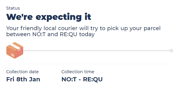 ashleyjkell's tweet photo. @Hermesparcels Evening, I've arranged for a parcel to be collected today but it hasn't been. Also when checking the status of it I seem to get an error, check the collection time in the screenshot. https://t.co/N8DZ8bcW48
