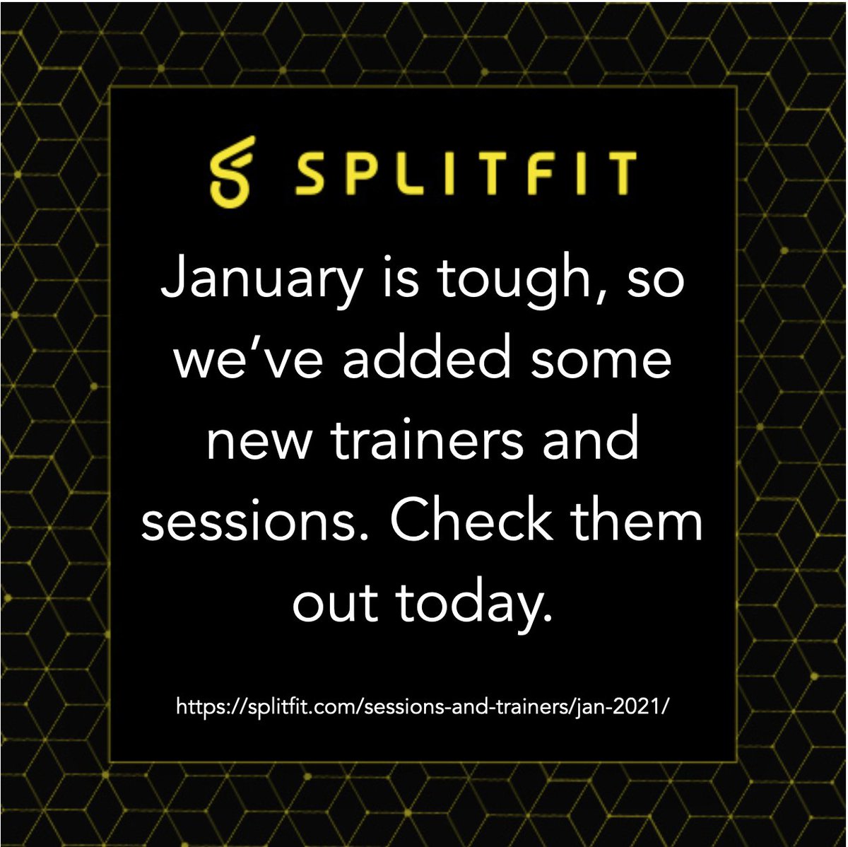 SplitFit's tweet image. We know that January is tough, so we've added new trainers and sessions to get you motivated. Check them out today: 
splitfit.com/sessions-and-t…