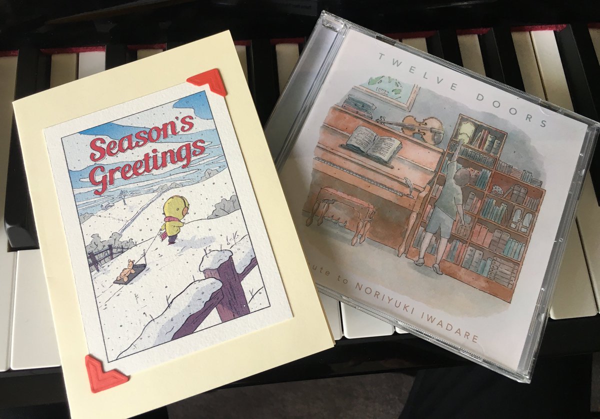 shaunoisomura's tweet photo. Thanks @GeoHowlett for the Christmas + New Year card 🎉 

The new art is so cute 🎶 

George did the cover art for our Twelve Doors album last year. Check him out on instagram and facebook! https://t.co/jmhzUSLgxp