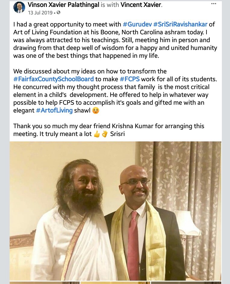 He is also a dear friend of Vinson Xavier......