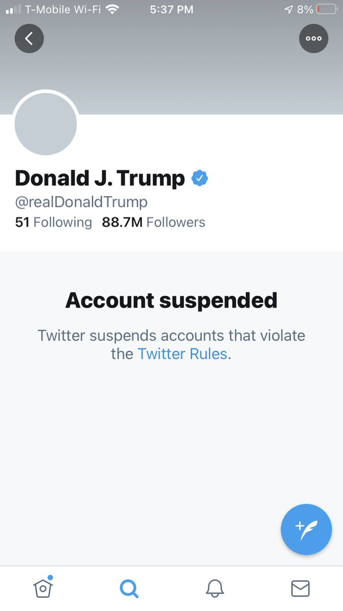 About damn time!
#BanTrumpFromTwitter