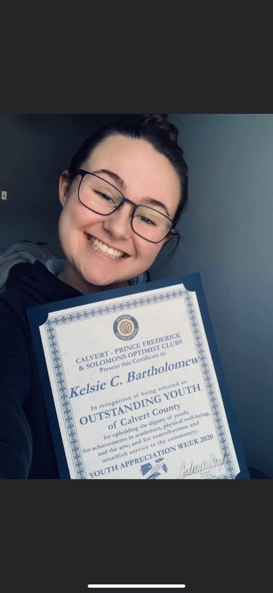 Congratulations to the following student leader officers for receiving the award outstanding youth of Calvert county presented by the optimist club!! (Any other student leaders that have received this award please send a pic of it to this account)💙