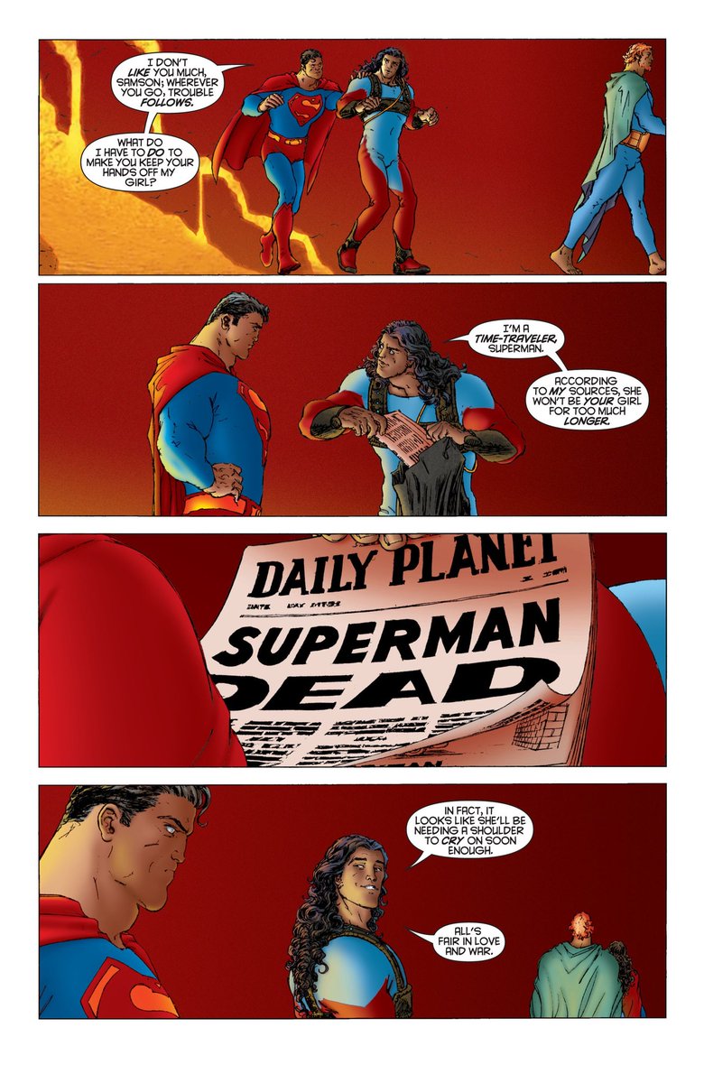 But framing that by having Superman be jealous of his girlfriend is less interesting to say the least.