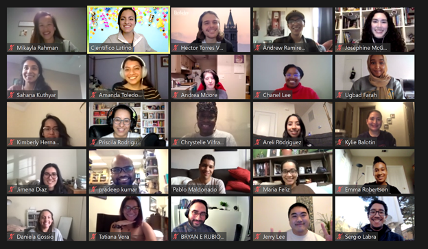Just met the most amazing group of scientists (virtually) -- proud to be part of the inaugural <a href="/cientificolatin/">Cientifico Latino, Inc.</a> Graduate Student Engagement and Community (GSEC) program! Already inspired by my peers :')