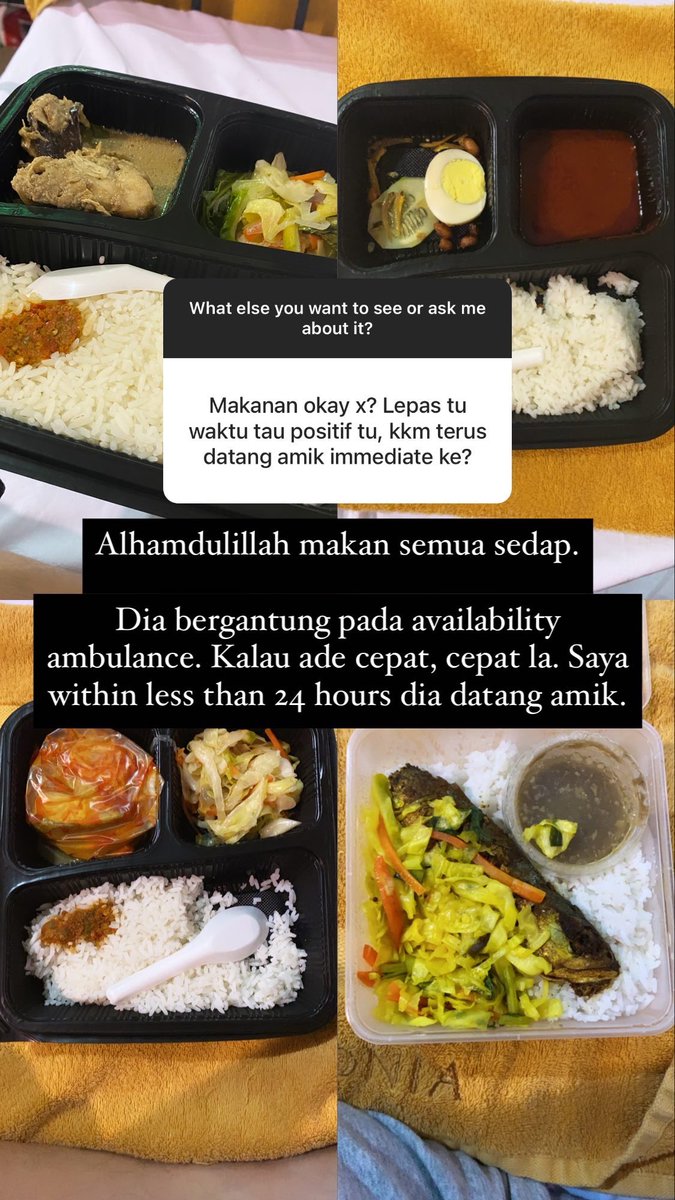 Food! Served 3 times daily and so far the taste is not bad. Sedap!