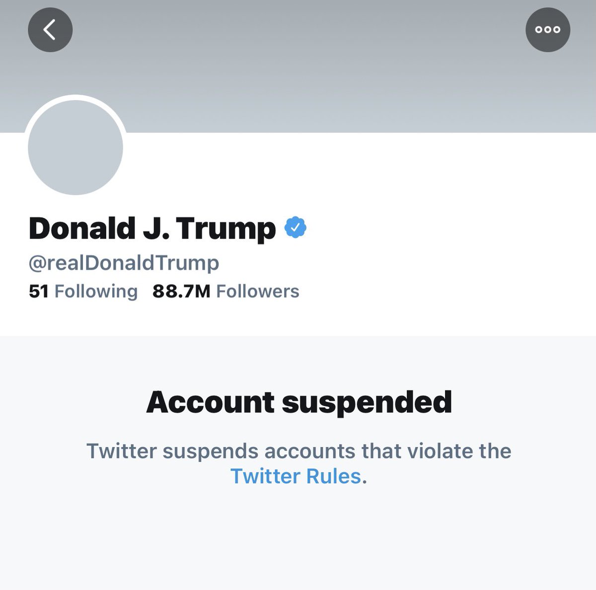 RSBNetwork's tweet photo. Donald J. Trump, President of The United States, is now permanently banned from Twitter.

Things are only going to get worse. Prepare yourselves. https://t.co/kKh8GAYenp