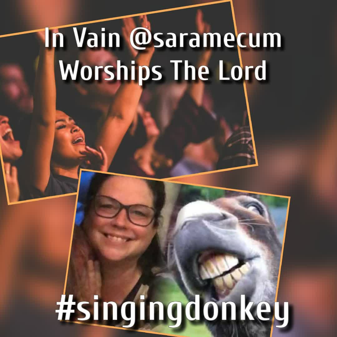 GreatestShow25's tweet photo. Oh how @saramecum sing tunes of  psalms and hymns and spiritual songs, with fake thankfulness in her hearts to God while being #pornhubsinner like @kendracjohnson  @JohnnyRockets #7HillsWorship #7HillsChurch #adulterous #tindermaterial #singingdonkey https://t.co/3A5NQtypcX