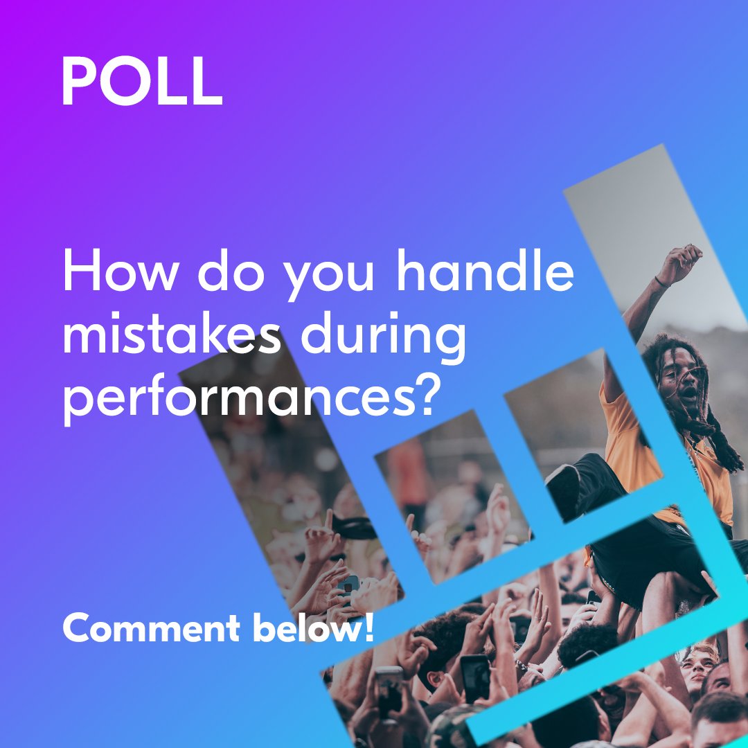 POLL!!! How do you handle mistakes during performances? 🤔 ❌ 📻  #Bandsintown #Poll #Mistake