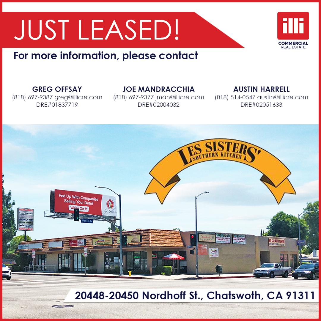 Les Sisters' Southern Kitchen Restaurant just leased in Chatsworth! 

 #illicre #illicommercial #commercialrealestate #justleased #leased #retail #chatsworth #southernfood #lessisters #lessisters2014 #localbusiness