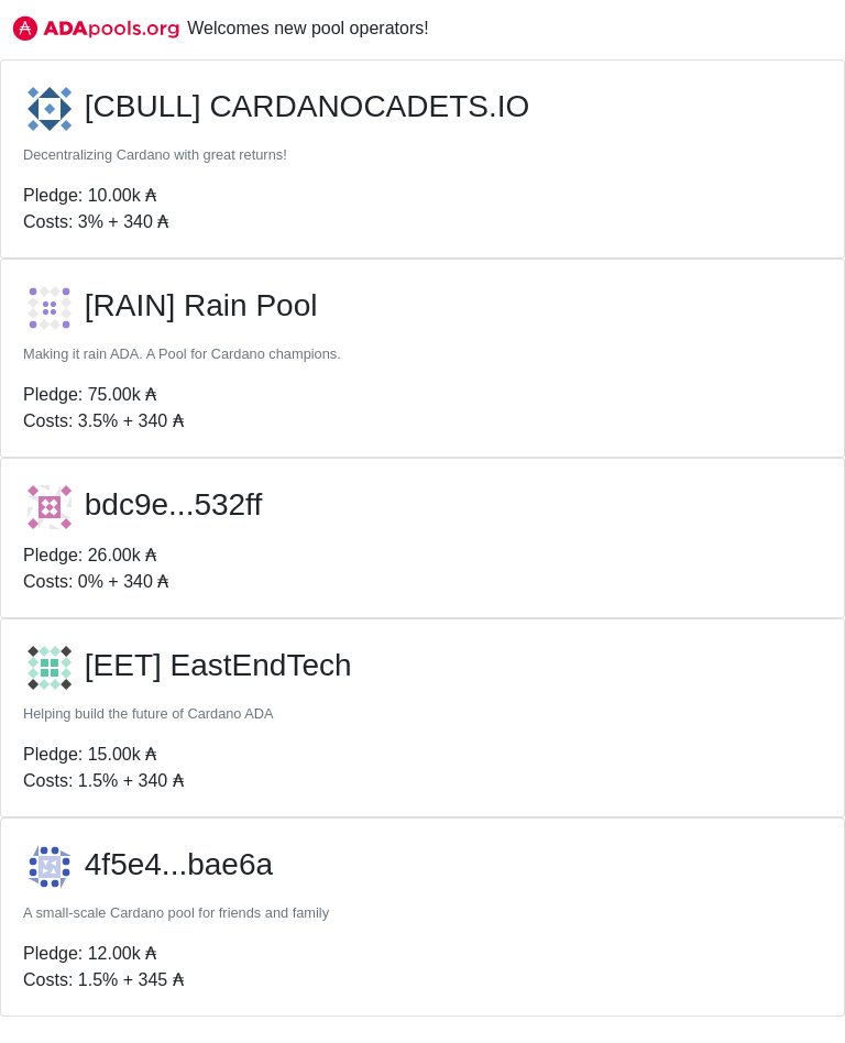 cexplorer_io's tweet photo. https://t.co/xw0WREABJG welcomes new pools!

 #CBULL #CARDANOCADETS.IO #RAIN #Rain Pool #EET #EastEndTech #ZAZEN #ZenPool #MIMO #Minimal Input &amp;amp; Maximal Ou #CYLNX #Cylonyx Community Pool #cardano $ADA 
 👉 https://t.co/ujXY0tIcr5 👈 https://t.co/uHuR3lTANk