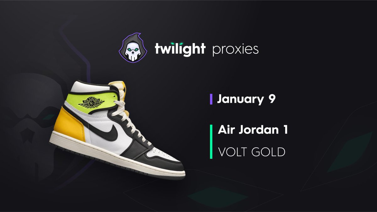 The iconic Jordan 1 hits 2021 in a burst of yellow! 🟡

Ready for the Footsites release to roll through? Volting through this release wont be an issue for Twilight users...

Make sure to stock up and don't sleep tomorrow!