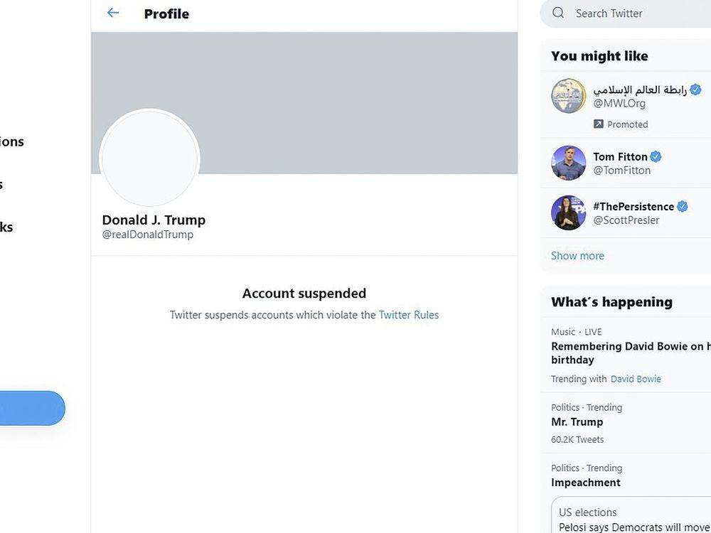 Twitter permanently suspends Donald Trump's account