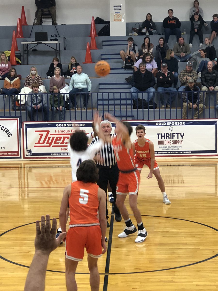 Tip-off for <a href="/RossvilleWolves/">RossvilleAthletics</a> homecoming vs. Lee Academy.