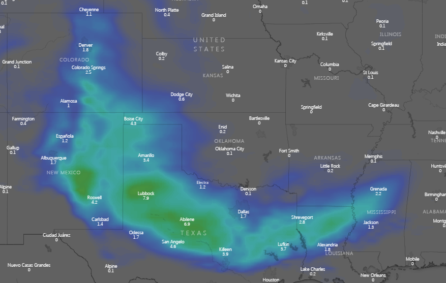 WatchHurricane's tweet photo. US Weather Forecast
This weekend heading into Monday, a #WinterStorm could brew up and be a rare #Texas #snow producer. Up to 8 inches of snow are possible. #HurricaneWatchTeam #WeatherForecast https://t.co/73r6c9ySox
