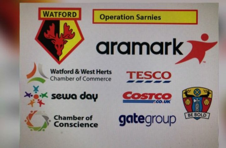 dinabhud1a's tweet photo. Serving our NHS Heroes!
Amazing donors making it happen in Watford...
Lunches at WFC for NHS Heroes donation to Watford Sewa Day
@Luffshrek @AgaDychton @WestHertsNHS @costco @tesco @WatfordChamber @WatfordFC @sewaday @Aramark @WatfordMayor @WatfordCouncil https://t.co/zjjbJ30kr2