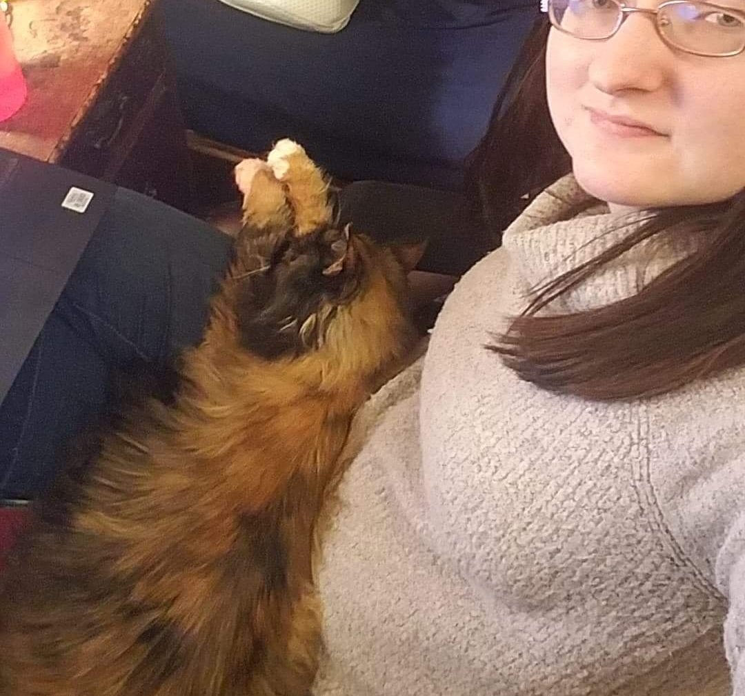 rainb0wm0use's tweet photo. Tfw you want to actively participate in sessions but Dr. Chloe "the fluff" Smith isn't feeling archaeology today #aiascspets https://t.co/nliJS6jYgv