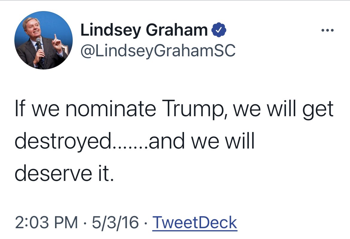 Steven Bourgeois 🌈🇺🇸 (@bourst) on Twitter photo @jiveDurkey It appears that Lindsey Graham should’ve listened to Lindsey Graham. @jiveDurkey It appears that Lindsey Graham should’ve listened to Lindsey Graham.