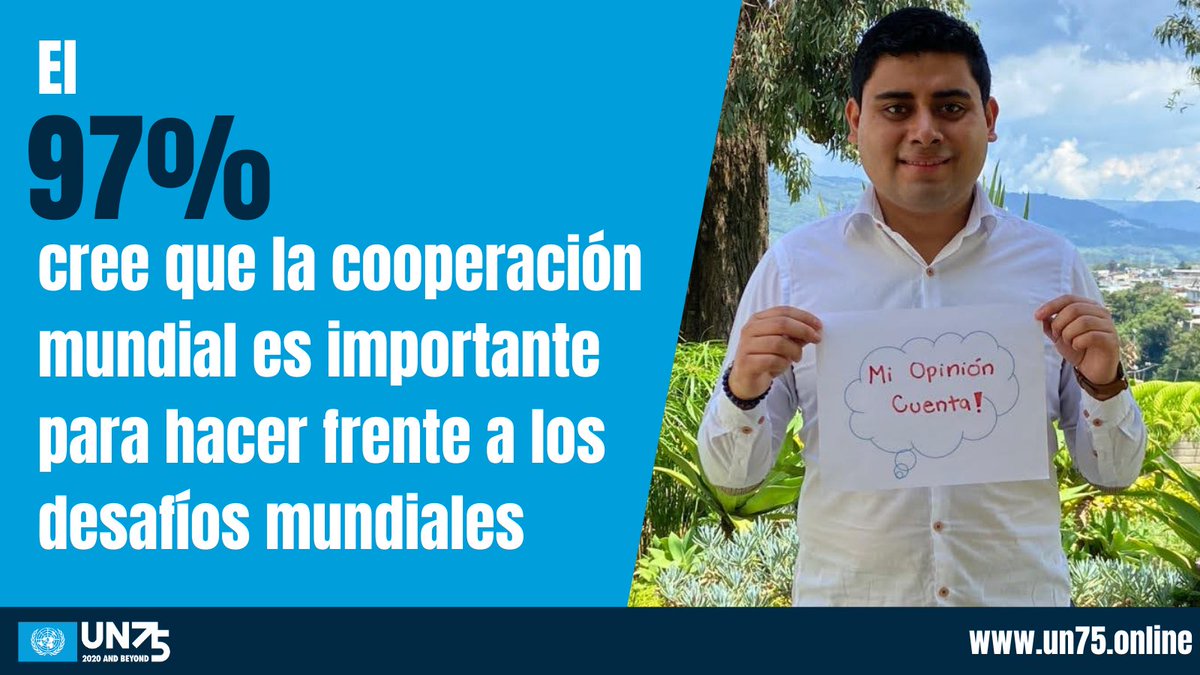 Más de 1.5 millones de personas de todos los Estados miembros y observadores de la ONU nos dijeron sus prioridades para el futuro que queremos y la ONU que necesitamos para alcanzarlo. #UN75 

Esto es lo que hemos aprendido: un75.online