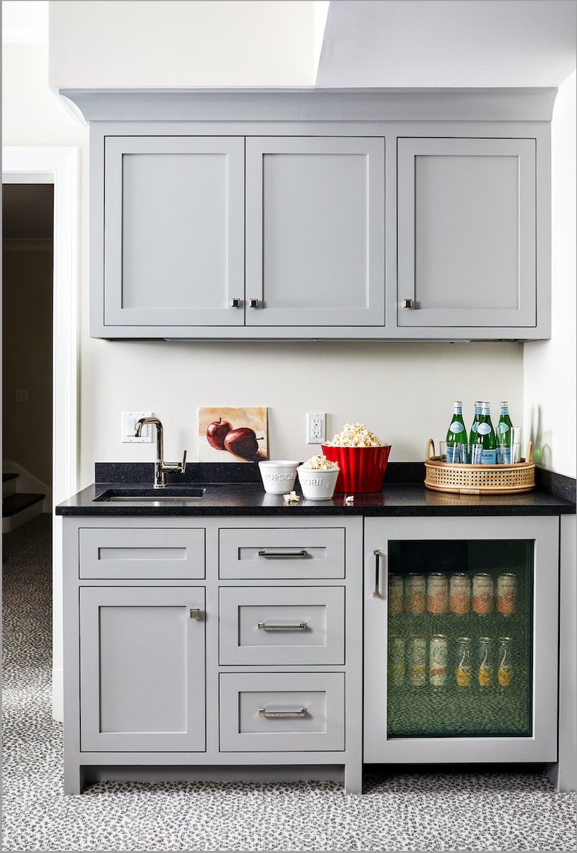 We made it to Friday! I think we deserve a pat on the back...and maybe a cocktail. #wetbar #fridayfeeling #dcdesigner #interiordesign #dmvdesigner #mediaroom #movienight #basementremodel