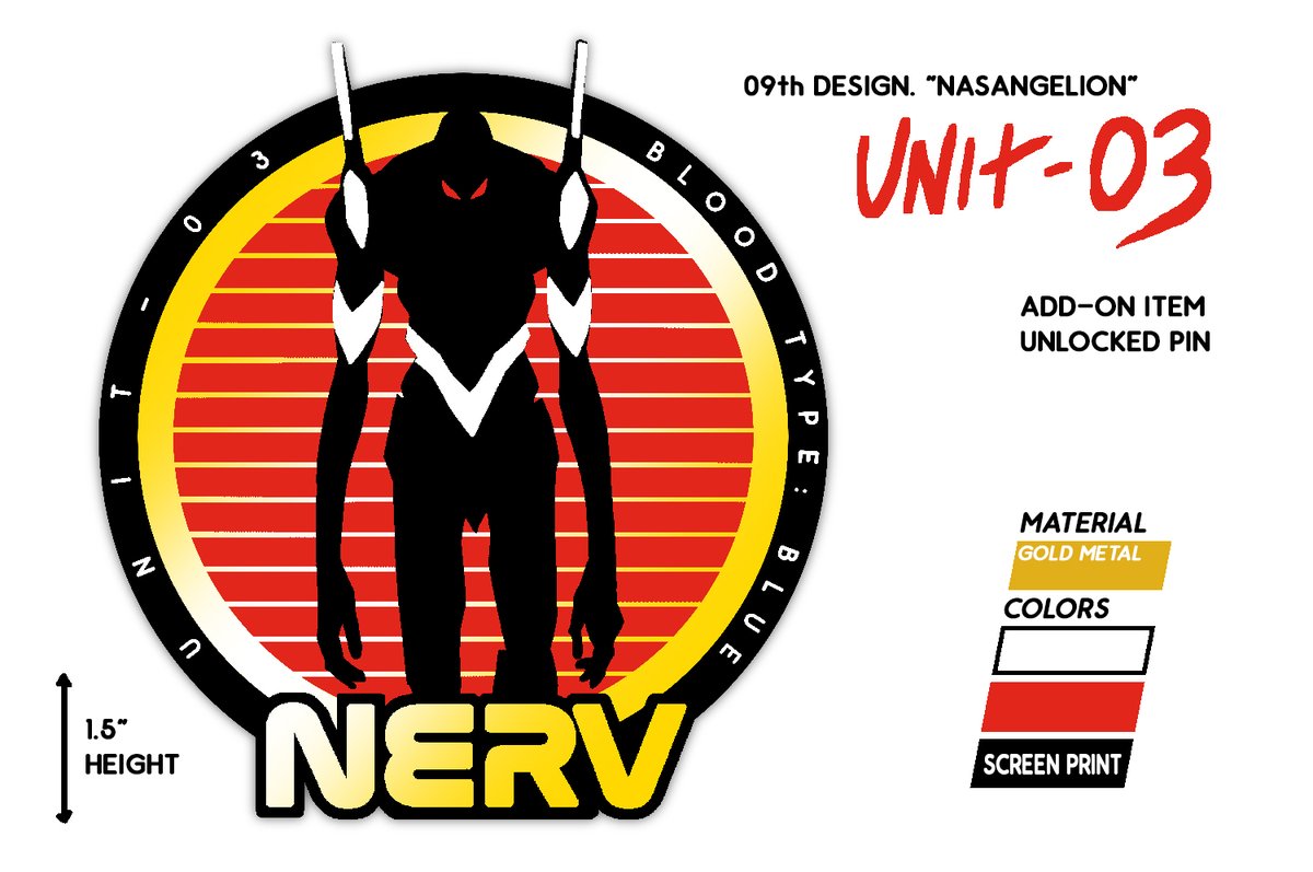 reyyystation's tweet photo. Information about the new ADD-ON Pin #Unit03 now available on the #NASANGELION campaign! Current & New backers can add the pin to your order! Also, thinking about making the white parts GLOW IN THE DARK! https://t.co/EHNJheKTtw https://t.co/a8PNN2eQZd