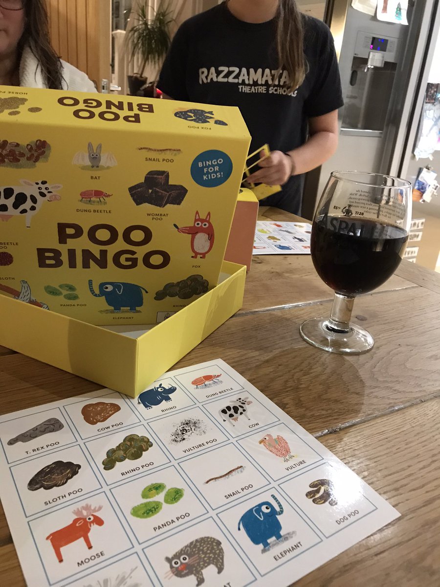 Friday night, telly’s shite - so it’s family board games with new fave ‘Poo Bingo’ 😳