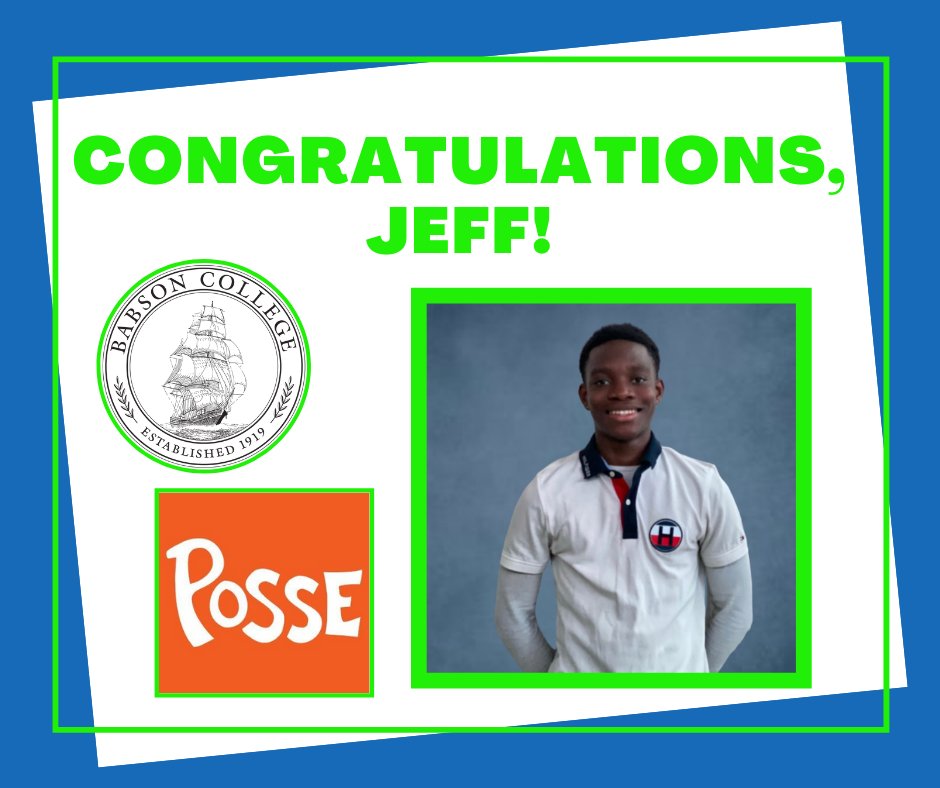 FirstWorkings's tweet photo. Massive Congratulations to Jeffery, our 2020 Cortec Group Mentee and @DemocracyPrep Senior who was accepted to @babson with a @possefoundation scholarship! Way to go, Jeff! #college #babsoncollege #possefoundation #collegebound #nycyouth #scholarship #firstworkings #worksadream https://t.co/BHzi7uSHpy