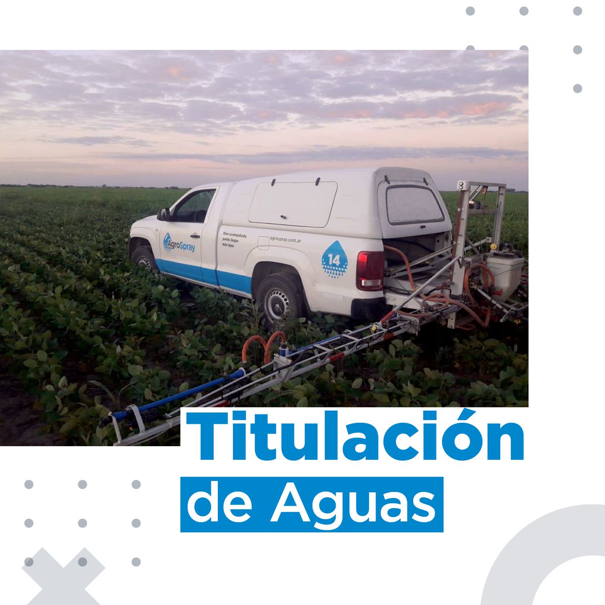 AgroSprayAR's tweet photo. Acompañamos a nuestros clientes en la tarea de lograr las condiciones óptimas de los factores que intervendrán en el éxito de sus cosechas.🤝🌱😎
#SprayMaster #EspecialistaAgroSpray #TitulaciónDeAguas #BienAcompañado https://t.co/eHBkKsUQsl