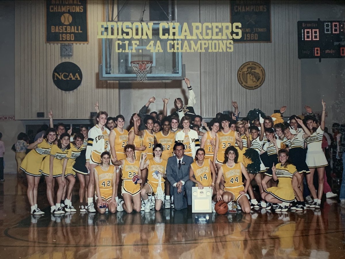 ON TOP of being a head football coach the entire time. He was 14 year women’s varsity basketball coach tallying over 260 wins, a 1987 CIF title (31-2)! Also a stint at head coach of women’s cross country and coached Shelley Taylor to a state title in 1991. /3