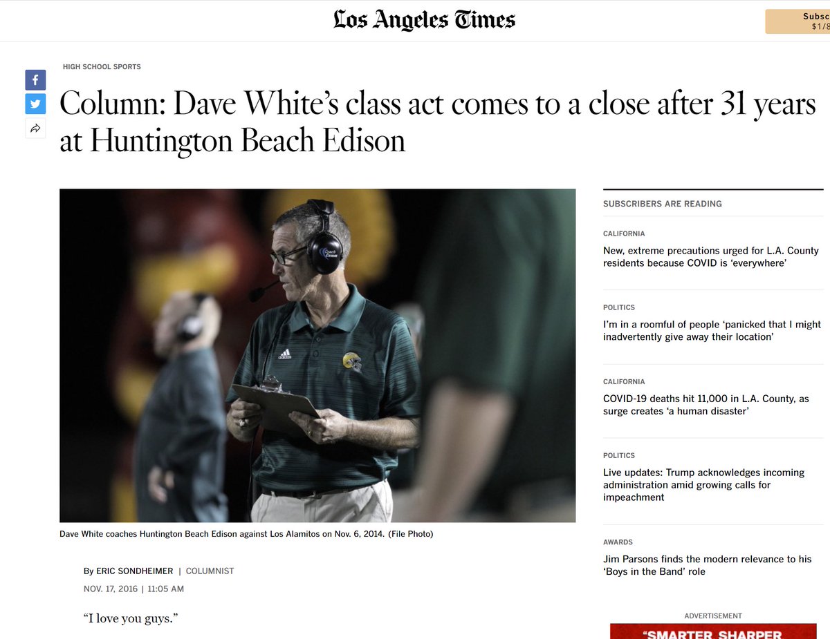 He’s always preached the importance of character, integrity, doing the right thing, especially when no one is looking. “Revolving Integrity” he would say. He wanted, not good but GREAT STUDENT- athletes. He demanded they work as hard in the classroom as they did on the field. /5