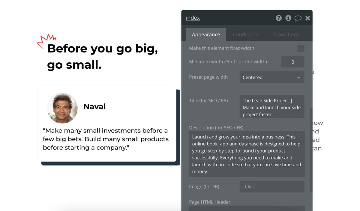 Meta tags for your social posts - I thought this was straight forward but not. Not only do you have to change the meta tags on the SEO tab in settings. But you have to edit each page too. I didn't know about the second part and took extra time to figure out.