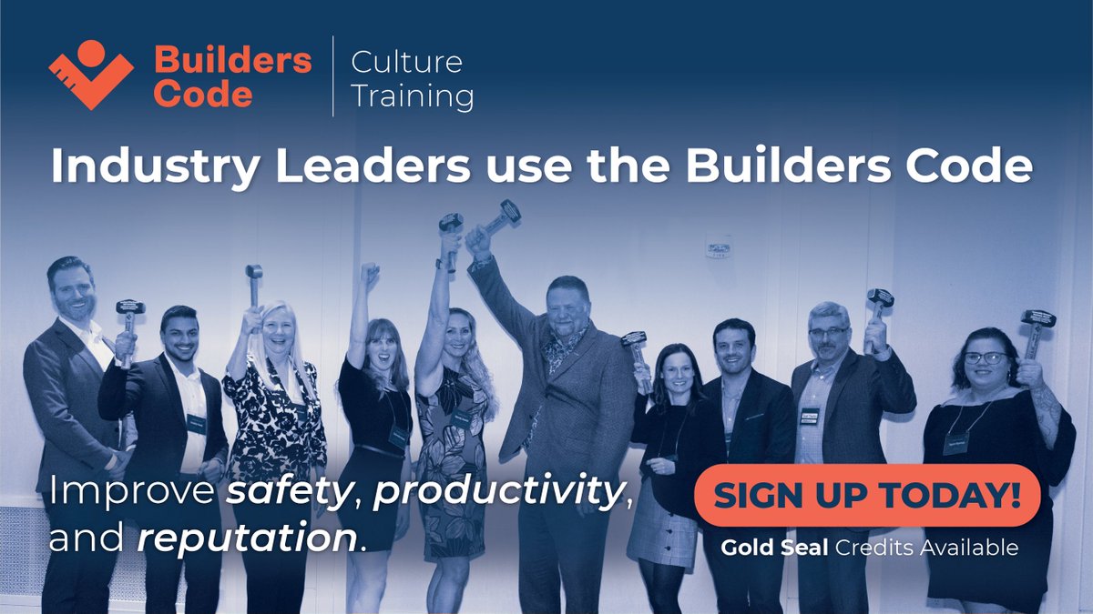 Online Builders Code Culture Training Sessions are now open for February booking! ➡builderscode.ca/training/ 

Industry Leaders are using the Builders Code. Don't get left behind: be a #construction employer of choice in BC and show your commitment to #safety and productivity.