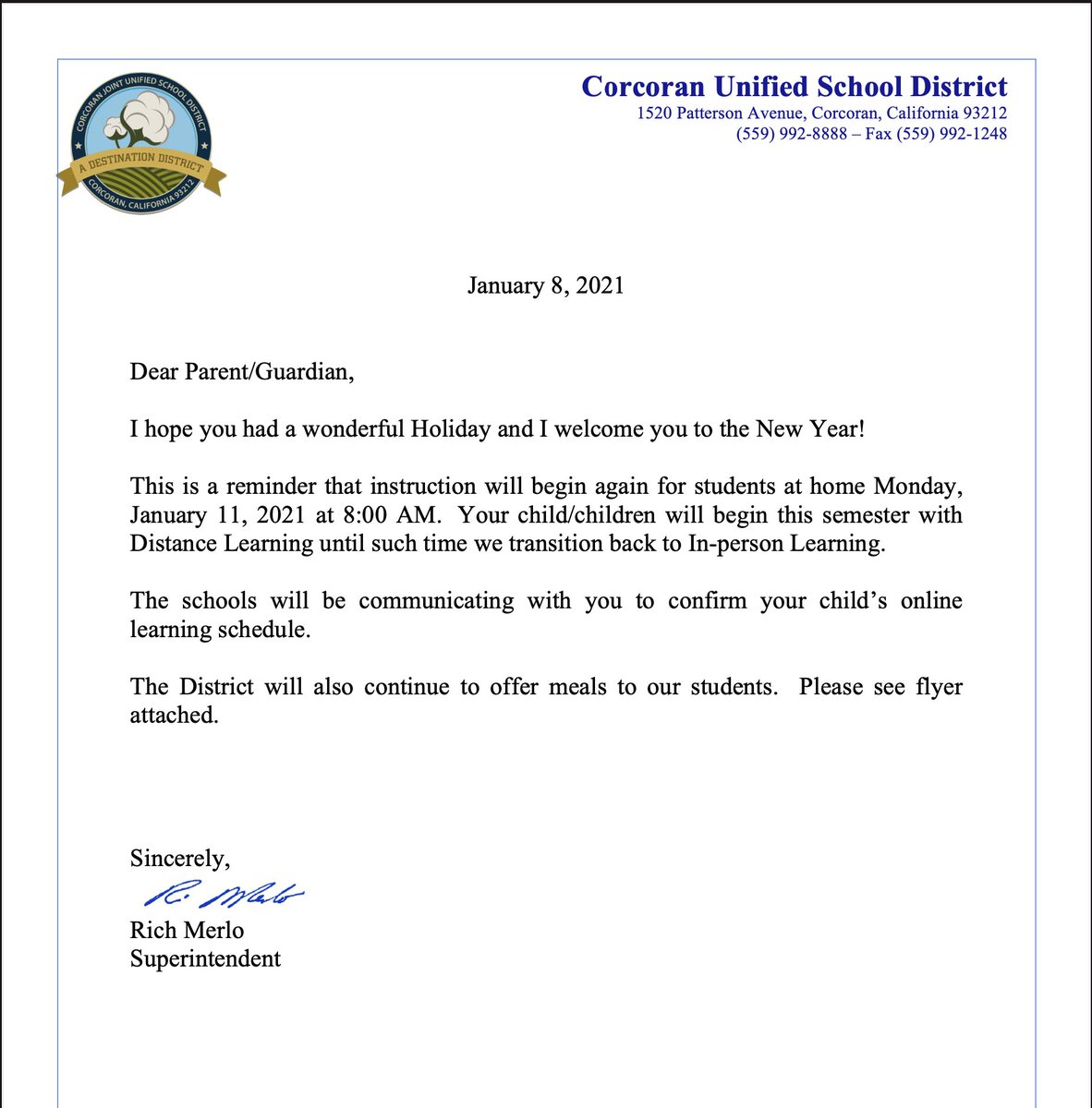 Corcoran Unified tweet media