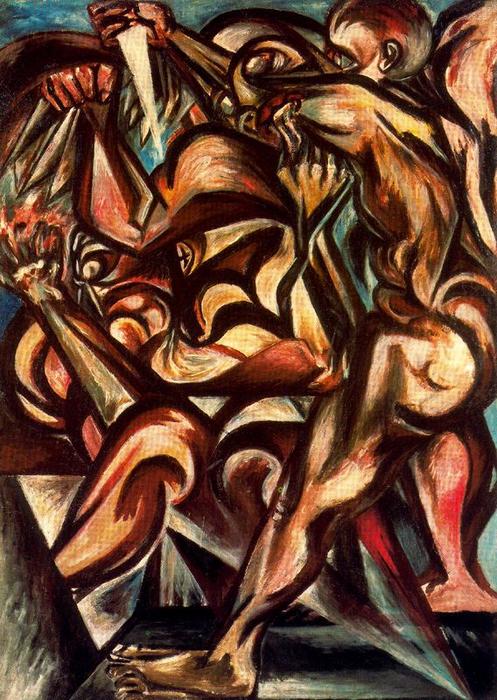 davidgomez_red's tweet photo. Podemos decir que la obra de Jackson Pollock que mejor podría ilustrar este osado intento de apuñalar al maltrecho  sistema y constitución norteamericana, es la pintura “Naked Man with Knife” (1938)
#RemoveTrumpTODAY #MAGATerrorism #RichardBarnett #CapitolioEEUU #Pollock https://t.co/DLR4VRN8Uj