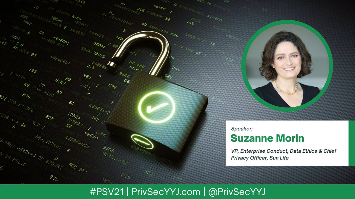 PrivSecYYJ's tweet photo. @SuzanneLMorin VP, Enterprise Conduct, Data Ethics & Chief Privacy Officer at @SunLife will be discussing Next Generation #PrivacyDataProtection Law with a panel of experts on Feb. 4th. Register for #PSV21 at https://t.co/lwzgiiSkGw https://t.co/Yo94hEAHmO