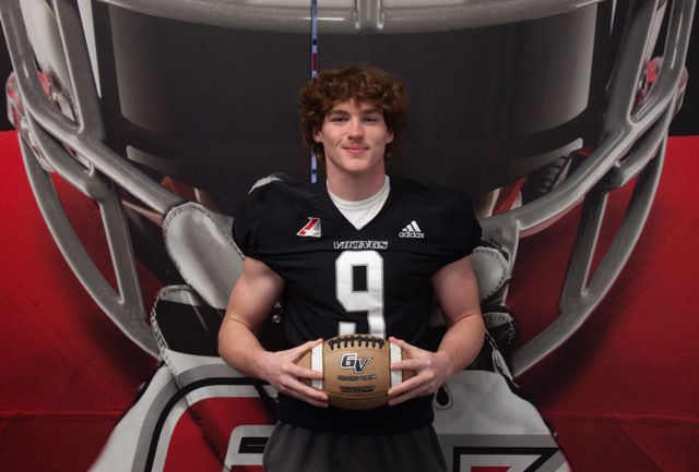 Thomas_Daniel14's tweet photo. I am excited to announce that I will be continuing my academic and football career at GVU. Thank you to all the people in my life that got me to this point!! Go Vikings 🔴⚪️ https://t.co/cnxSvxrwve