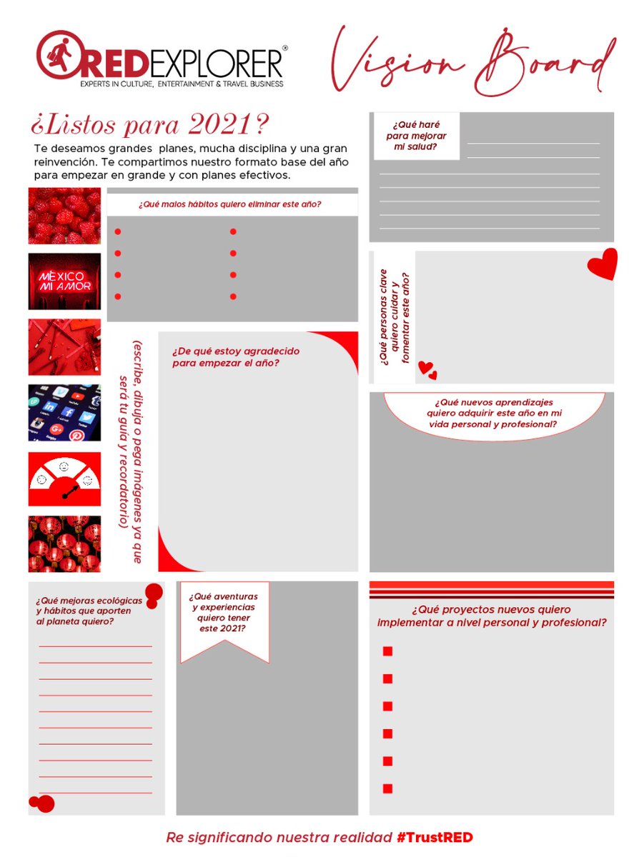 redexplorermx's tweet photo. Estar listos es invaluable. 😎✨
Descarga nuestro Vision Board para que escribas, dibujes y pegues en él las cosas que quieres lograr y aquellas que quieres dejar atrás este 2021. 📝✂️🏁
Por un año EXTRAORDINARIO ❣️
#TrustRED #Feliz2021 #añonuevo #nuevaera #felizañonuevo https://t.co/hsQrmEOWRX