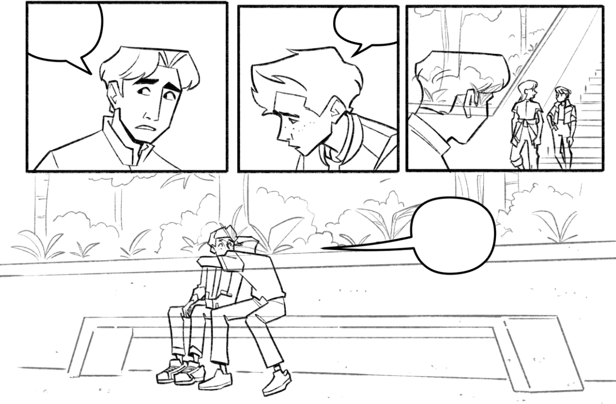 I forgot to mention but like a week ago I surpassed the half-way point of lineart for my graphic novel, Project Nought!! I have currently drawn 173 pages and there will be 331 total? 