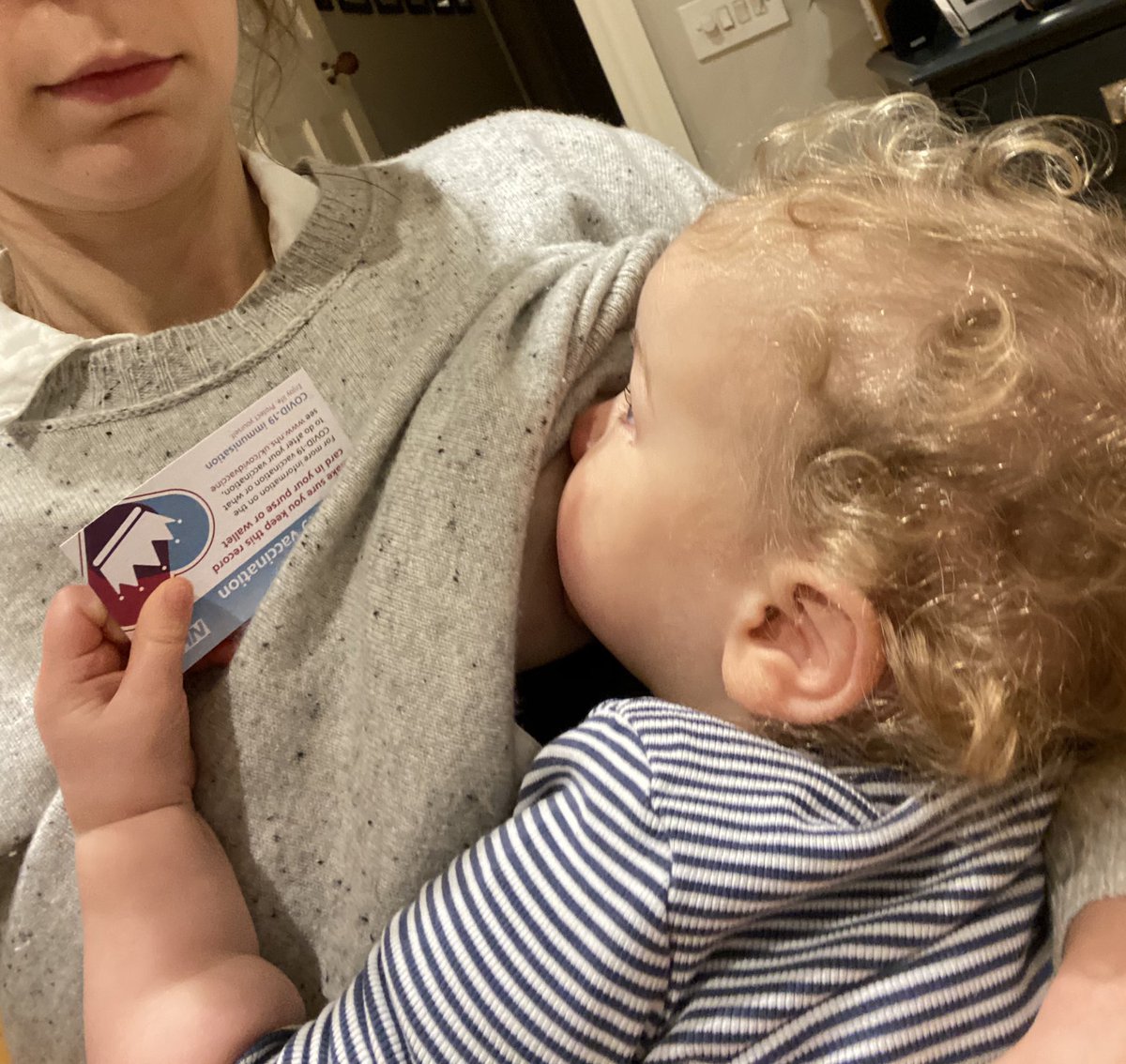 Today I had my first #covidvacccine <a href="/NNUH/">Norfolk and Norwich University Hospitals</a> 

Today I #breastfed my toddler

Today I’m thankful that I didn’t have to choose between the two.

Thank you to all who advocated on our behalf to ensure that women and their nurslings can stay safe and protect their patients