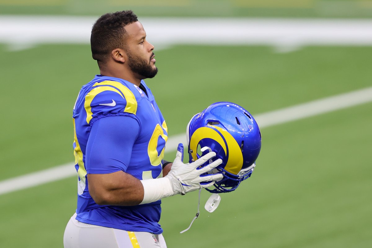 #Rams. defensive tackle Aaron Donald was one of just two players selected u...