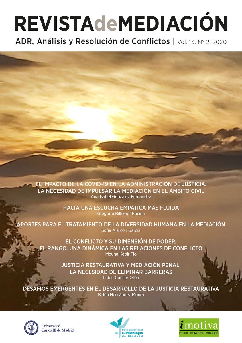 Celebramos y compartimos nuestro último número de REVISTA DE MEDIACIÓN.

Esperamos que sea de vuestro agrado este rayo de esperanza.

revistademediacion.com/numeros/volume…