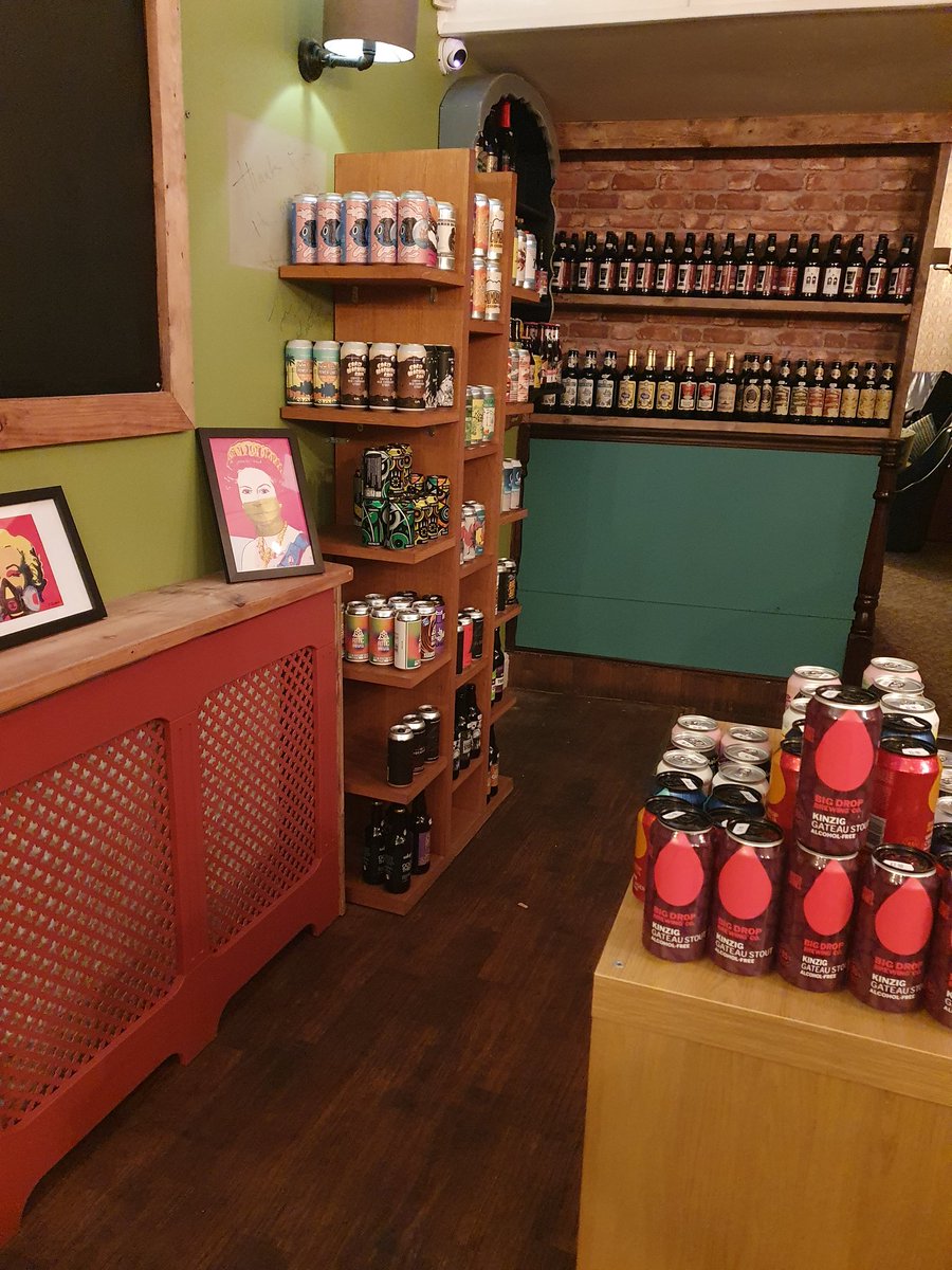 CafeBilston's tweet photo. We're back!!! Our off license will be open tomorrow between 12 and 6pm. Lots of great craft, bottled real ales and mini kegs on offer from @EnvilleBrewery and @WyeValleyBrew. Fresh new stock dropped from @brewyorkbeer and non alcohol from @tinyrebelbrewco https://t.co/2jXHNCqn8i