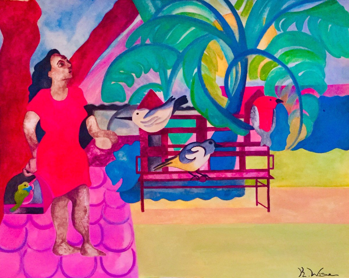 wise_kiwise's tweet photo. ‘Bird house’ finally finished #newpainting #Barbados #expressionism #contemporaryart #cheshireart #prestbury @ElegantHotels #colonyclub https://t.co/nJiYSGQ7ek