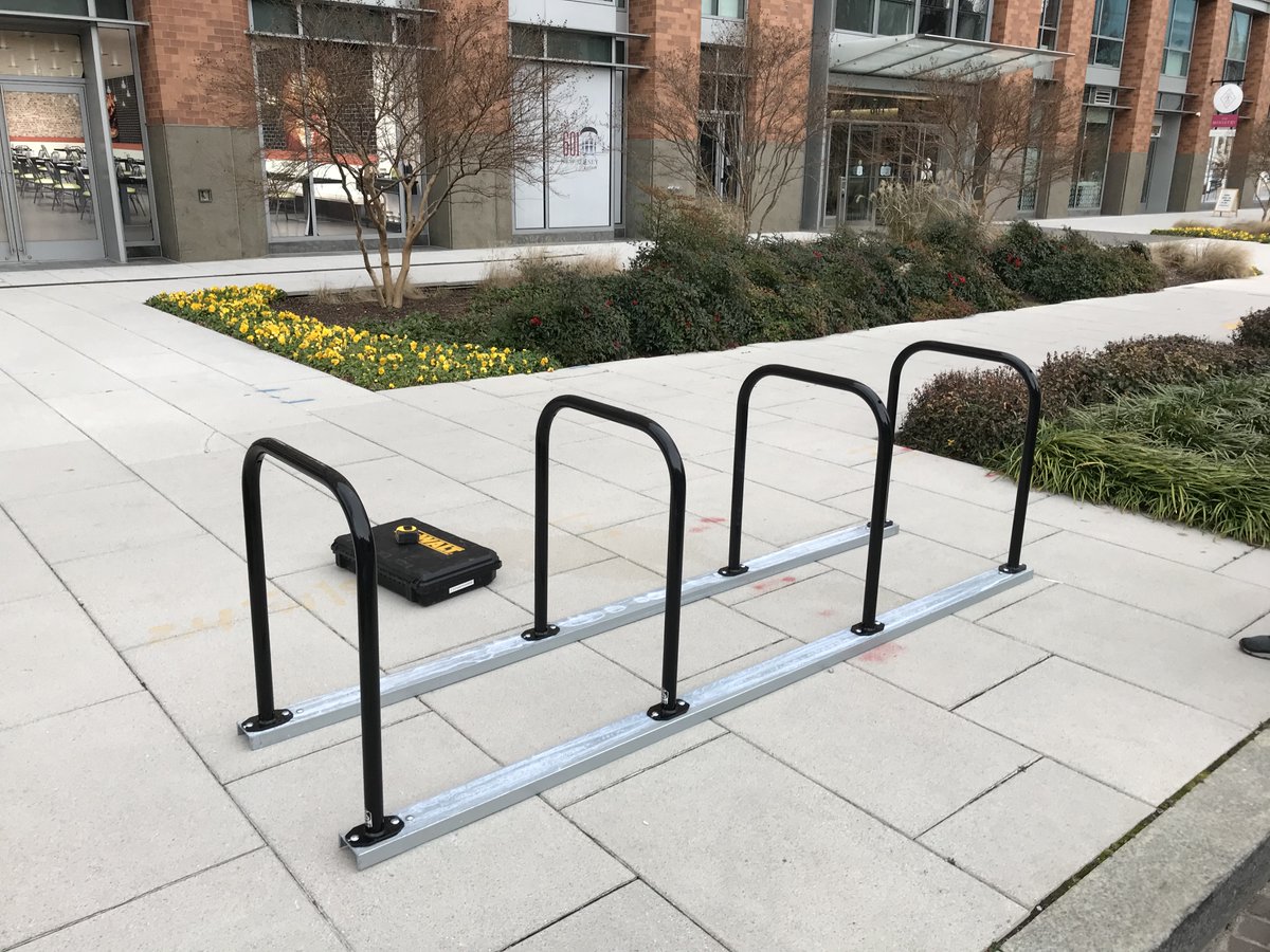 BikeLawyerDC's tweet photo. A bright spot in this tragic week: SOMETIMES GOVERNMENT WORKS! Mad props to @DDOTDC / Greg Matlesky for my own personal bike rack (right?) at 601 New Jersey. @MarkSussman_  Thank you!!! https://t.co/2nmOoq4ACB