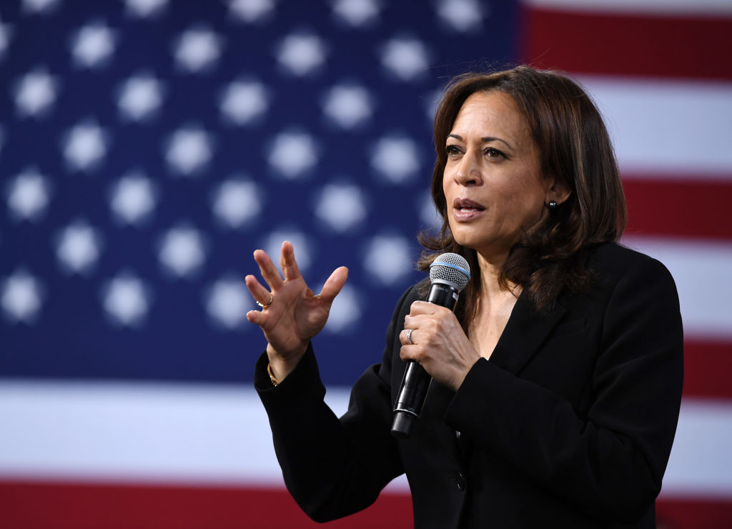 OANN's tweet image. Kamala Harris condemns D.C. demonstrators despite past encouragement of violent BLM mobs - oann.com/kamala-harris-… #OANN