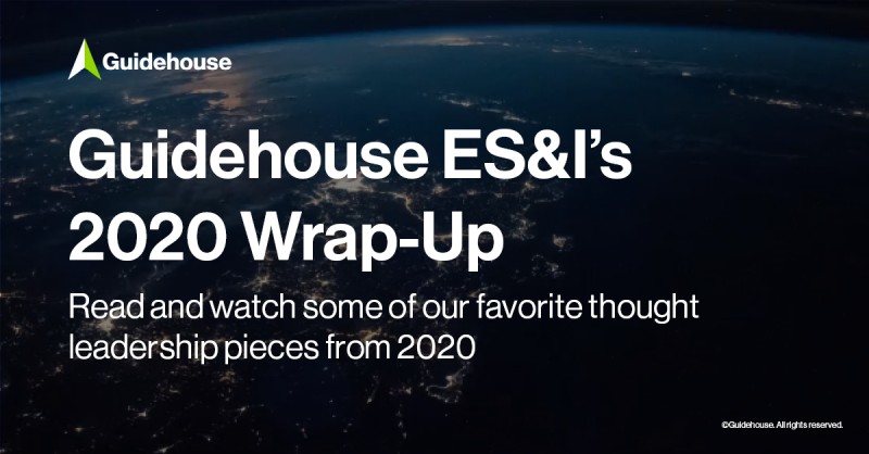 Guidehouse's tweet photo. Hydrogen, sustainable financing, mobility, resiliency through #COVID19 & more! Check out some of @GuidehouseESI's top thought leadership content from 2020. #newyear #2020wrapup #thoughtleader https://t.co/U0n3u2wOVa https://t.co/QyrfoVNDz1