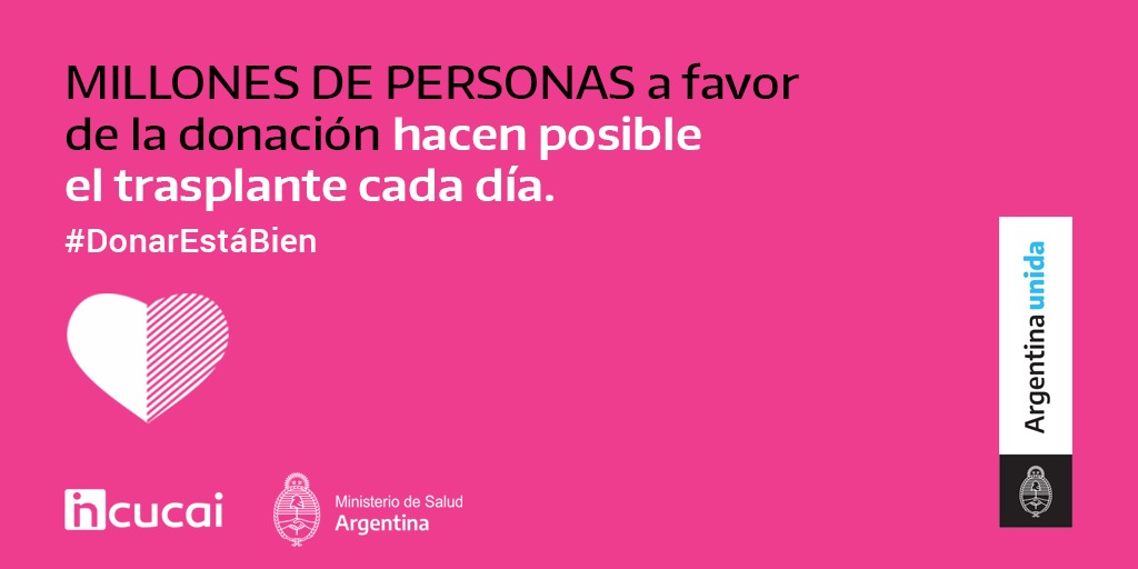 incucaioficial's tweet photo. En 2020 más de 78.000 personas dejaron registrada su voluntad de donar.
Más de 3.200.000 argentinos ya se expresaron por la donación. Vos también podés hacerlo ingresando a
https://t.co/csDywsK12u
#DonarEstáBien https://t.co/MCyjDX8Eci