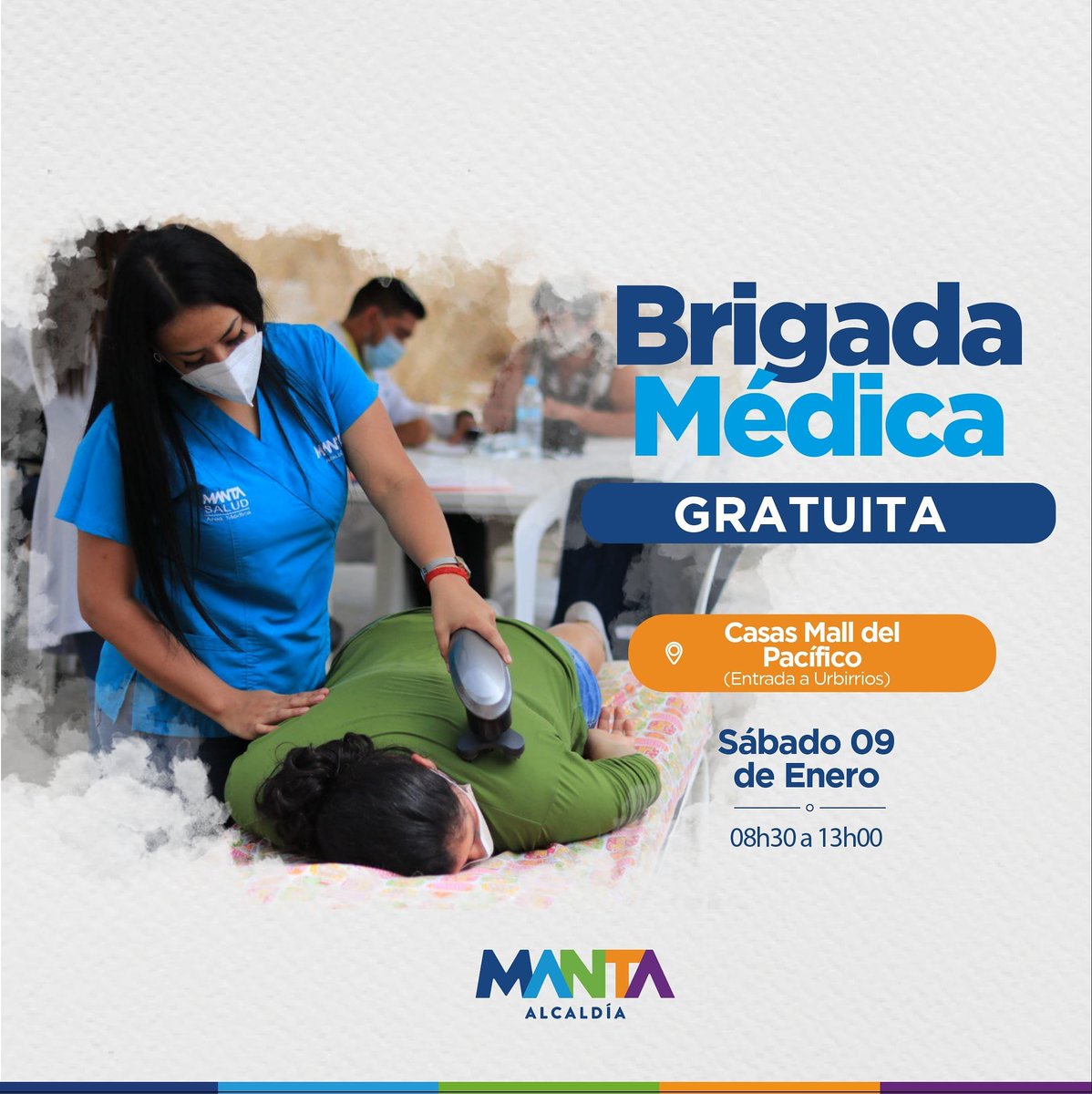 MisiondelCambio's tweet photo. Las casas del Mall del Pacífico serán sede de las brigadas médicas municipales este sábado, se brindaran atenciones en Medicina General, Terapia Física y de Lenguaje, Psicología y Nutrición además se entregan medicinas sin costo.
#MantaEstáEnTusManos #VolverConResponsabilidad https://t.co/lsfcrFFEDz
